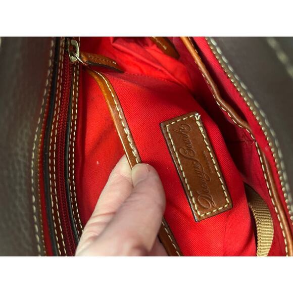 Dooney & Bourke Pebble Grain Gray Brown Leather Tote Purse GS - Picture 7 of 9